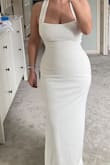 Love this dress. It fits beautifully, a little tight in the chest, but otherwise fits well everywhere else. It's between this dress and another for my elopement. - Tara A.