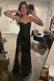 This dress fit perfectly and was so pretty!! The train was a great length and the dress was comfortable. - Lacey M.