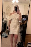 I bought this dress for my rehearsal dinner. I love it! It was smaller than I thought it would be in my midsection, but I think the top would be too big if I sized up. Either way, I still LOVE it and can't wait to wear it! - Gabrielle R.