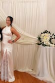 I got it for my engagement party and I loved it. It was the right length for me, wearing high heels - Ximena L.