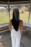 My husband and I had a simple legal wedding ceremony before our actual elopement wedding later this year, and this bow was the perfect complement to my jumpsuit - gave it the "bridal" touch it needed without being too over the top. Loved it! - Lyndsie A.