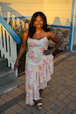 Wore this out for my birthday dinner. The fit was amazing, very comfortable and flowy. - Tiffany D.