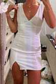 The material was great, fit perfectly, stretchy, and not see through at all! Super cute!!! - Lily F.
