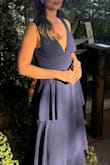 Beautiful dress with great quality fabric; it feels well made and looks exactly like it does on the website. It was a little tight around the chest, but it provided great support, so I didn't even need to wear a bra. - Bianca R.