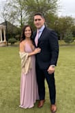 I wore this dress for a spring wedding in Dallas. I had it for a while and it was perfect. It was slightly long and I had it altered a little but I'm really short so this is routine for me. The plunge neckline is beautiful. It's not the easiest to dance in because there is a lot of material but it's comfortable and beautiful! - Joanna G.