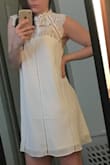 I bought this dress for my rehearsal dinner outfit and I AM IN LOVE! The detailing is super delicate but so pretty! Definitely handle with care but I can't wait to wear it at the event! - Michelle A.