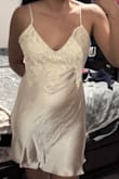 I had high hopes for this dress, thought it looked so cute. However the cream lace bodice is misshapen, with one side actually being straight and the other being bent. There's also some gaping issues under each armpit. I liked everything else about the dress which is why it gets 2 stars, but unfortunately I'll be returning. - Brittany A.