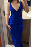 It's a beautiful dress!! I'm short, so I had to get it hemmed, but it fit perfectly! - Emma J.