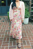 Dress is sooo pretty! Wore it to a bachelorette brunch with friends! The only downside was that the bust area is very low cut, other than that the dress is gorgeous!!! - Chanelle G.