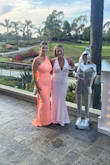Many of the reviews said how bright the color is compared to the photo, and I agree, but it's a stunning dress! You're not buying this dress to blend in, you're buying it to stand out! I got so many compliments! - Cari L.