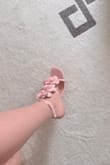 I truly wanted to love this shoe. It is beautiful. It fits true to size. Ordered a 7 and it was perfect. But unfortunately, the moment you lift your foot up and start walking, it lifts and slips off the foot. I tied the ankle strap really tight, but it made no difference. You absolutely cannot walk with these shoes. You will get injured or fall over your feet. It's awful!!! Not well constructed. Please do not buy. - Alta D.