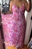Beautiful color and cut! Very vibrant color and can't wait to wear it. Definitely long though. Even with 3" heels. - Sarah W.