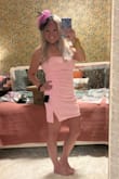 Sweet dress without being too pretentious. Color is perfect, a little tight, but very flattering, and I felt comfortable. - Rachel H.