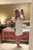 Precious little dress. Super flattering with the ruching. Back is adorable, and if you are worried about your arms, this one is perfect! - Rachel H.