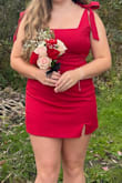 So cute & flattering! I wore it for homecoming, but it can be dressed up or down. Perfect!! The shoulder ties are great. I usually have a hard time with straps. If they are not adjustable, they are usually too big. This was awesome! - Kylie S.