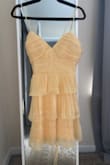 I bought this for my daughter for a spring cotillion however we bought many dresses and she loved it but picked a different one. We initiated the return too late. You won't be disappointed great fit and color! - Carolann W.