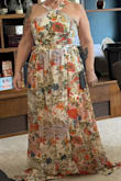 I chose this dress for my September wedding and the fabric is absolutely stunning, even prettier in person. The only downside for me was the bodice; it ran quite tight and compressed my chest, which made the overall fit less flattering on my frame. If the top had a bit more structure or room, it would have been perfect. - Kim G.