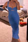 Obsessed with this dress. Can't wait to wear it for my friend's wedding. I'm a little worried about a nip slip, but I will wear my cakes under it & hope for the best! It is so flattering & the color is beautiful. Super comfortable as well. Soft material and a really great style! - Liz H.