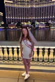 I wore this dress for my Vegas bachelorette and absolutely loved it! I ordered a medium since I'm usually between a small and medium due to having a wider back, and it fit perfectly. The adjustable straps were a game changer, especially for my shorter torso, they helped it sit just right without feeling too long. It's super flattering, comfortable, and photographed beautifully. Highly recommend! - Megan L.
