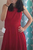 Wore this for my prom. For the price, it's a pretty good dress. My only complaint is the bust of the dress. It was super loose on one side, but not the other. This made the top look very crumpled throughout the night-- in my pic you can see how. I tried to use fashion tape to tape it to my side, but that didn't work so well. If you have a small bust like me, this dress may not be your best option unless you get it altered. - Mary M.