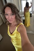 I have wanted this dress, or some version of it, for years! Yellow is my favorite color and this dress has always been on my radar. This spring I attended a gala for my school district, so I FINALLY had a good reason to buy it! Considering that I got it on sale and it was $77 with taxes, I think I got a great deal and I am so excited to wear it again!!! I will say it fit better once I steamed it and let it hang up a few days. I got so many compliments at the Gala and several people recognized it as the Andie Anderson dress from How to Lose a Guy in 10 Days! - Nancy J.