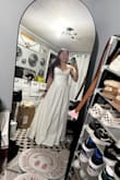 This is a beautiful dress, but I couldn't get past the feel of the fabric, it felt stiff and on par with your grandmother's quilted bedspread. - Mollie D.