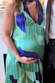 I wore this dress to a black tie wedding, 8 months pregnant. Pretty, comfortable, and very flattering. It's very long, great for the tall girlies. - Margaret B.