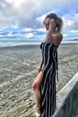 Awesome for travel, doesn't really wrinkle and is stretchy. I always get praise when I wear it, and it works with flats and heels! I don't wear a bra with it since the material is thick enough, sooooo bonus points! - Ashley A.