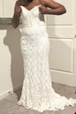 This dress is horrible quality. There's no shape to it at all. Everything about it just feels cheaply made. The lace, lining, glitter, zipper, and it runs short also. - Felicia W.