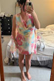 This dress was perfect, but was wayyy too short in the back. My cheeks were out. Ordered a size up to see if that would help the length, and it was much longer, but gigantic everywhere else. Not sure a tailor could have even made it work, so unfortunately had to return. - Liz H.