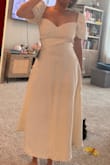 I'm planning on wearing this for my engagement shoot in a garden. This dress is the perfect vibe for a daytime outing. Fancy yet airy, and still fitted around the waist. - Nikita D.