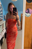 This dress is adorable! The material is nice and soft; it fits perfectly, and the color is sooo cute. Strapless can be hard with a flatter chest, but this feels the perfect amount of tight and snug - I know it won't fall down while dancing. It's also very stretchy, so you can wear it with food and drinks; it will still be comfortable. - Vanessa P.