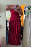 Love the dress, but it's very tight on my chest even without a bra. The fabric is so nice and shiny, and the length is good! Just needs some give on the top. - Emma R.