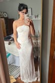 My fiancée and I are eloping in May, and I had the hardest time finding a dress that was beautiful yet budget-friendly. Im normally a size small, and it was true to size yet stretchy material. It made me feel like a bride! - Natalle C.