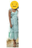 This Dress was for my daughter, she is 16th and her weight is like 115.  The dress was beautiful, the fabric and the fit. I ordered small, but "I had to adjust the straps and the cups for a better fit." Love it - Neurix P.