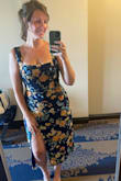 Perfect dress for a casual gala or wedding. Straps are very loose, had to have them altered. Also, be sure to sit in the dress; the slit came up super high on my thigh, and I wasn't able to sit without exposing my entire upper leg. - Katie K.