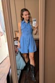 This dress fits like a glove! Perfect for two-stepping, date nights, you name it. I love pairing it with cowboy boots, but you could definitely dress it up or down depending on the occasion. - Emily I.