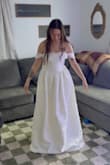 This dress is absolutely stunning. My only note is that the zipper is so hard to get up at the corset part. It's like the dress goes wonky & doesn't allow the zipper to zip properly - it took me at least 20-30 minutes to properly get it on. But other than that, it fits and sits great. Can't wait to use it at my wedding! - Kaylee C.