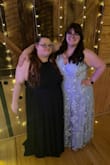 The dress fit me really well and was comfortable. I prefer my clothing a bit tight and this was slightly looser than I like. I could slip it on/off over my head without unzipping it. I don't know if I could have went down a size though. The length was perfect for me in 3" heels. I'm 5'6 and didn't trip or anything. The fabric is a bit see through - so don't wear black underwear or shorts under it. I'm the one with bangs. - Samantha V.