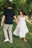 This dress was perfect for engagement pictures outside. It was breathable, flowy, and very comfortable. It does run large and I would go a full size down from your normal size. - Brandi P.