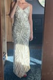 I usually wear I small, but there was only XS left so I got the XS and it fit great. Good length in the front, but the back is a little too long.
Great dress, but I only needed it for one event so I'm re-selling on depop. - Jasmine S.