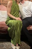 Wore to a formal wedding and got lots of compliments! Very flattering. A little on the longer side, but didn't cause any issues for me. My only real complaint is that the neck part is ITCHY, so beware if that's something that would be a dealbreaker for you. - Emma P.