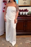 I bought this for my bridal shower, and it was perfect. I received so many compliments, and it was comfy to wear all day. I steamed it before wearing it, and wrinkles came out very quickly. - Kari H.