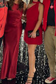 This was a fun dress for a red-themed evening on our cruise. I needed a little fashion tape to keep the top part up. The fit on the skirt was a little odd, like other reviewers mentioned; the dress was shorter in the back than the front. - Alyssa L.