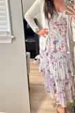 This dress is perfect for a night or semi-formal event. I wore it to a gala and got so many compliments on it. I ordered a medium because I felt the large would have been too big on me. The Medium was a little tight in the chest area, but it fit perfectly everywhere else. I'm also short, so the length ended up being the perfect as well. - Samantha S.