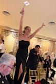I received so many compliments! It fits true to size. I am small on top, and it didn't fall once during the evening. The slit is super high and sexy. - Jessica O.