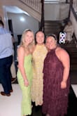 I got this dress for a wedding. I am a little short, so the back was gaping a little bit, and you could see the lining, but the top part fit my smaller chest perfectly. The length was perfect for my height as well. I thought it would be a weird length since I am shorter, but it hit me just right. The fabric was nice and light; it was not too tight to dance or move in either. We got COMPLETELY drenched, and I had to let it dry throughout the night. If you ever find yourself getting soaked in this dress, it doesn't stretch out too much while you are waiting for it to dry LOL. Loved this dress so much and hope I find myself able to wear it for another occasion, where I can wear it and see it at its full potential. - Kira S.