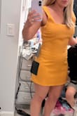 This set looked so good in website photos but is a duller orange in person. I'm also pear shaped, so the medium shirts fit great but the straps on the top were way too long, making it look sloppy and appeared to be a one-piece. - Brittany F.