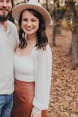 I love the fit of this top, but it's hard to find appropriate undergarments because you can see through it. I ended up in a strapless bra with a strapless cami under it, which was annoying. I felt great in it though! - Kailee B.