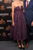 I originally picked this dress out for a wedding, but then I realized it would be too thick and heavy for a hot summer wedding. I repurposed it into a dress for attending the Magic Castle in LA, which has a strict dress code. The dress was amazing! It looked beautiful. The fullness of the skirt and the sparkliness made me feel very dressed up, but it was quite comfortable too. It is strapless and rather heavy, so I did have to pull it up from time to time, but not nearly as much as I feared. The lacing on the bodice made it easy to fit, which is good because I am a little bottom-heavy, so being able to tighten the top to fit helped. - Nora B.